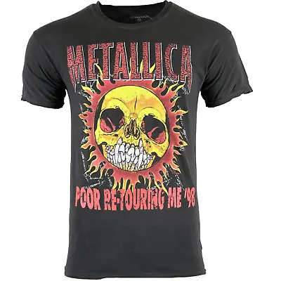 Metallica Men's Short Sleeve Crew Neck POOR RE- TOURING Reaper Rock • $15.95