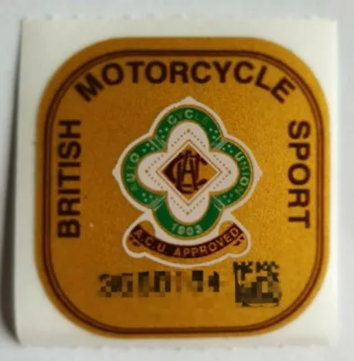 Genuine ACU Gold Sticker 2024. Replacement For Motorcycle Helmet. Track Approved • £8.90