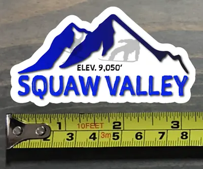 Squaw Valley Sticker Decal 3.25  Lake Tahoe Mountain Ski Snowboard Resort PO • $3.99