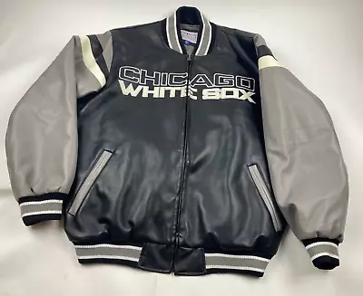 Men's G-111 Apparel MLB Chicago White Sox Leather Polyvinyl Jacket  Size L • $79.99