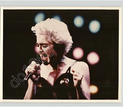 Shot Of Singer MADONNA Performing In Racy Black Dress 1980s Press Photo • $24.50