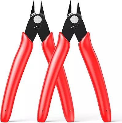 Cable Tie Flush Cutter Small Wire Cutters 2 Pack 5 Inch Precision Wire Clippers  • £9.53