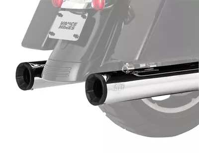 Vance & Hines 4  Eliminator 400 Chrome Slip-On Muffler W/Black End Caps (16708) • $549.99