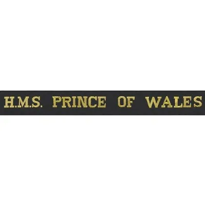 £7.99 • Buy HMS Prince Of Wales Woven Royal Navy Cap Tally Band | Genuine Issue Full Length 