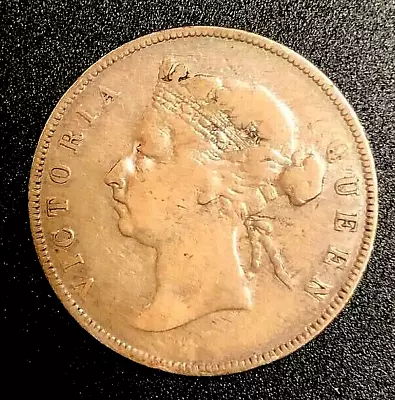 Honduras 1897 50 Cents Queen Victoria  Silver Large Coin-RARE ! • $89