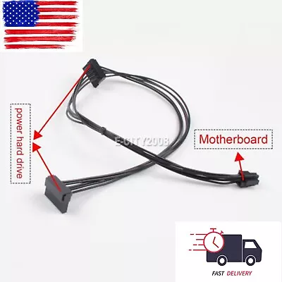 Mini 6pin To Dual SATA 15pin Female Splitter HDD/SSD Power Cable For Dell 55cm • $8.98