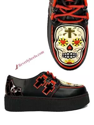 Strange Cvlt Cult YRU Krypt Muerte Gothic Punk Creeper Platforms Shoes [NEW] • £47.50