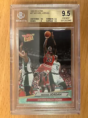 Micheal Jordan 1992-93 ULTRA BGS 9.5 Gem Mint With Subs • $155