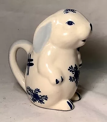 Vintage JSNY Bunny Rabbit Creamer Blue & White • $12.99