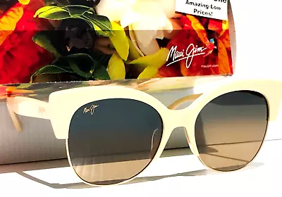 NEW Maui Jim MARIPOSA Ivory Gold POLARIZED Bronze GLASS Sunglass HS817-22C • $148.88