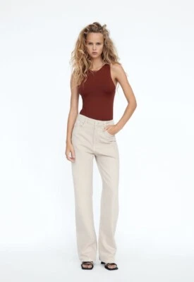£10.99 • Buy Brand New Zara Halter Neck Bodysuit- Dark Red Uksizes