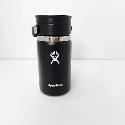 Hydro Flask 12 Oz Ounces Wide Mouth Flex Sip Lid Black Leakproof Hot Cold • $9.87