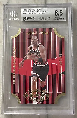 1996-97 Upper Deck Michael Jordan Fast Break Connections Die Cut #fb23 Bgs 8.5  • $75.23