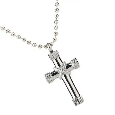 £7.55 • Buy 1x Cross Stainless Cremation Urn Pendant Necklace Ashes Keepsake Ashes Stash/