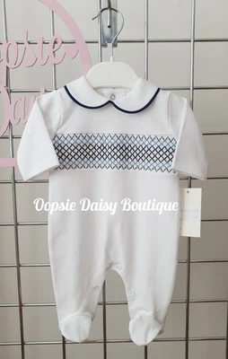 £14.99 • Buy Boys Soft Cotton Smocked Spanish Romper