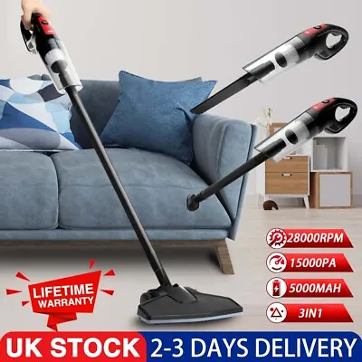 3 IN 1 Cordless Vacuum Cleaner Hoover Upright Lightweight Handheld Bagless Vac • £24.97