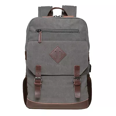 Vintage Canvas Backpack Large CapacityMulti-Functional Durable Outdoor Rucksack • $42.99