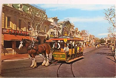 Disneyland Horse Drawn Street Car Postcard Old Vintage Card View Standard Postal • $0.50