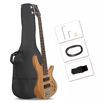Glarry GIB Electric Bass Guitar H-H Pickup Basswood School Band With Bag • $97.99