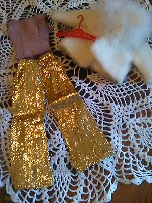 Wonderful Vtg 3 Piece Barbie/clone/ Babs Gold Lame Outfit • $25