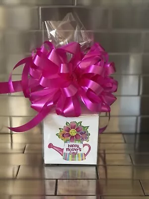 Mother's Day Cookie Gift Basket-Box Wrapped & Fuchsia Pink￼ Bow Card Included • $8.75