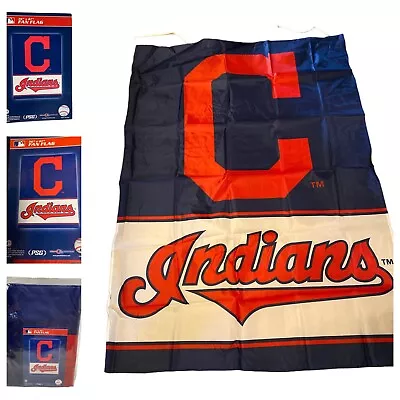 Cleveland Indians Baseball Fan Flag 36” X 47  (3ft X Almost 4ft) Banner MLB PSG • $8.95