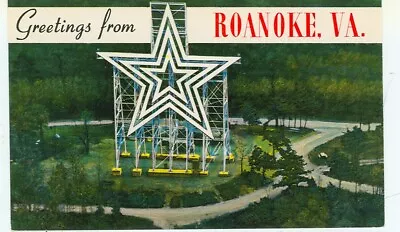 Virginia-greetings-roanoke Va-star City Of The South-#sk8086-(ribbon-va) • $3.49