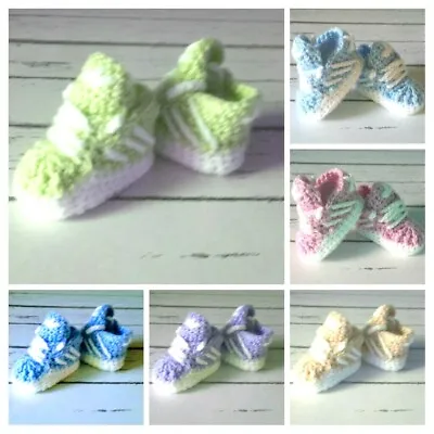 Baby Crochet Knitting Hand Shoes Trainers Sneakers Clothes Socks  Caps Boots • £4.99