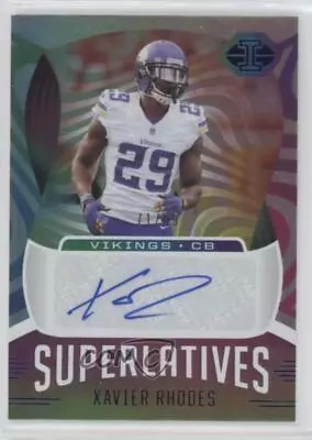 2021 Panini Illusions Superlatives Signs /99 Xavier Rhodes #SU-58 Auto • $9.95