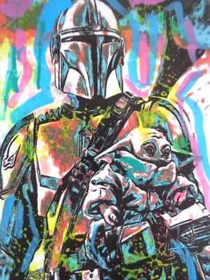 ACEO ATC  Sketch  -   THE MANDALORIAN & GROGU  Art  ******  SALE!! • $9.99