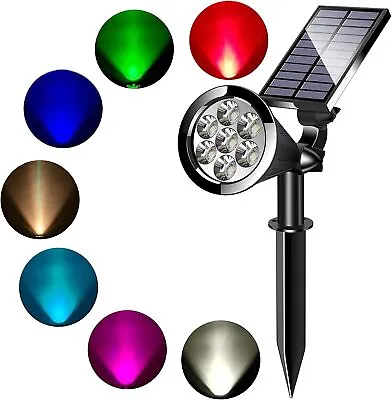 £11.99 • Buy Solar Spot Lights LED Moving Colour Changing Project Garden Torches Walkway Lamp