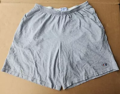 Vtg Champion Gray Cotton Sweat Shorts Men's L • $12.99