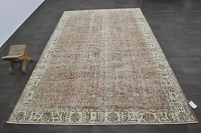 Oushak Turkish Vintage Rug 6x10 Kilim Rug Anatolian Handmade Boho Decor ORANGE • $280