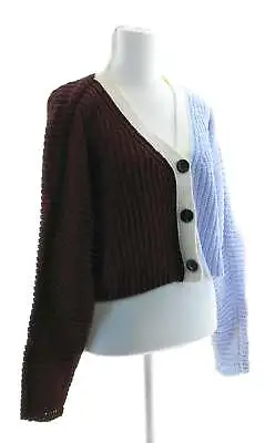Made With Love Womens Sweaters V Neck Multi Color Size Large • $16.79