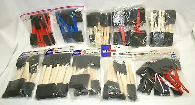 Foam Paint Brush Sets  5 Different Sizes  101 Brushes Total   New   S8828 • $64.99