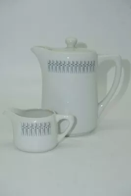 Vitrified Hotel China Regent Porcelain Pitcher And Creamer Czechloslovakia • $39.99