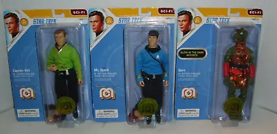 MEGO STAR TREK LOT KIRK Mr. SPOCK GORN 8” Action Figure W/ Tribbles NEW RETRO • $59.99