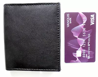 MiNi Wallet Soft Leather 3 Card Slots Cash Note Section Id Window Coin Pocket • £6.97