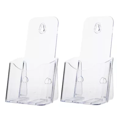  2 Pcs Acrylic Paper Organizer Brochure Holder Stand Display • £12.25