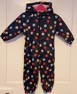 F&F Casual Outwear Baby Girls 18-24 Months Windproof Spring Spotted Hooded  • £3.50