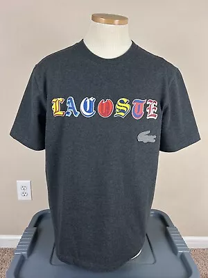 Lacoste Live! Graphic Embroidered Big Croc Logo Heavy T Shirt Men’s Size M • $19.99