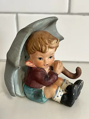 $28.50 • Buy Original Kelvin Ceramic “Hummel Style “Figurine-Boy With Umbrella