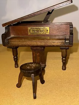 Vintage MUSICALE Miniature Dollhouse Grand Piano Music Box • $29.95