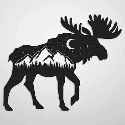 Wall Art Home Decor Metal Acrylic 3D Silhouette Poster USA Moose • $89.99