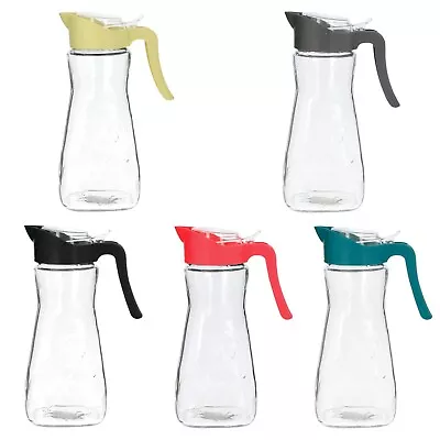 Glass Jug Serving Pitcher Lid Fridge Water Cocktail Juice Carafe Non Drip 1.5L • £8.49