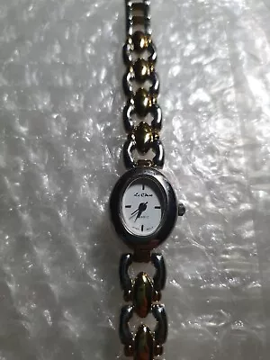 Le Chat Ladies White Face Silver & Gold Tone Watch. New In Packet. • £1.99