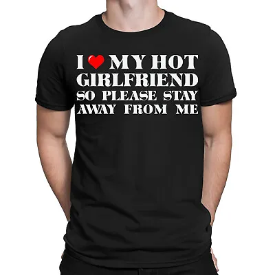 I Love My Hot Girlfriend Funny Boyfriend Gift Novelty Mens T-Shirts Tee Top #DNE • £3.99