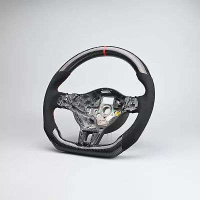 Carbon Fibre Steering Wheel Suitable For Volkswagen Golf GTI RED MK6 Aftermarket • $610