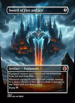 Sword Of Fire And Ice - High Quality Altered Art Custom Cards • $7.99