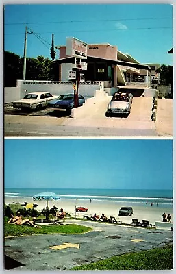 Vtg Ormond Beach Florida FL Ocean Dunes Motel Beach View 1970s Postcard • $9.99